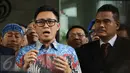 Anggota DPR RI Fraksi PAN, Eko Hendro Purnomo alias Eko Patrio saat keluar dari Bareskrim Polri Gedung KKP, Jakarta, Jumat (16/12). Eko dimintai keterangan terkait pernyataannya di media online tentang pengungkapan teroris. (Liputan6.com/Herman Zakharia)