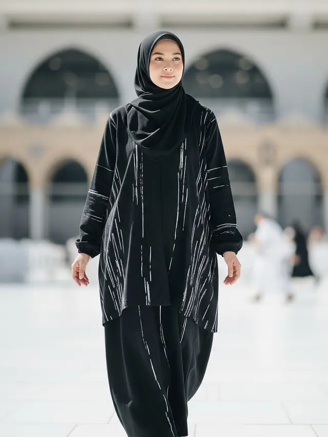 Model Gamis Batik Buat Umroh yang Anggun dan Nyaman