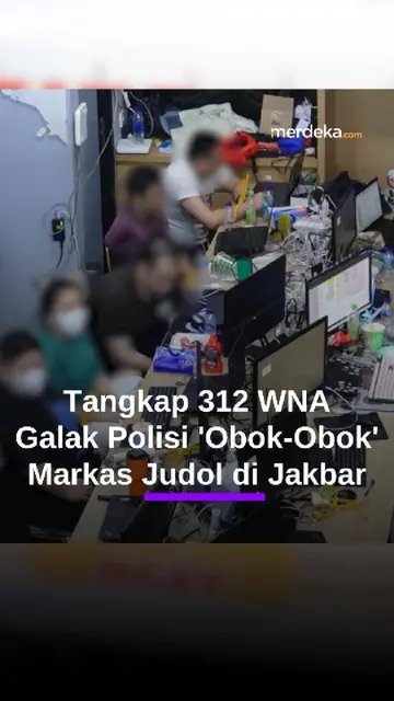 Tegang! Momen Polisi Tangkap 321 WNA, 'Obok-Obok' Gerebek Markas Judol di Jakbar