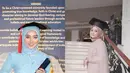 Tampilan Nabilah Ayu saat wisuda menjadi sarjana hukum ini bisa jadi inspirasi. Eks member JKT48 ini tampil mengenakan kebaya model peplum brokat warna biru muda, dipadukan dengan hijab segi empat warna senada dan kain batik coklat. (Instagram/nblh.ayu).