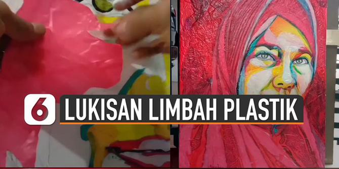 VIDEO: Viral Seniman Melukis Pakai Sampah Limbah Plastik