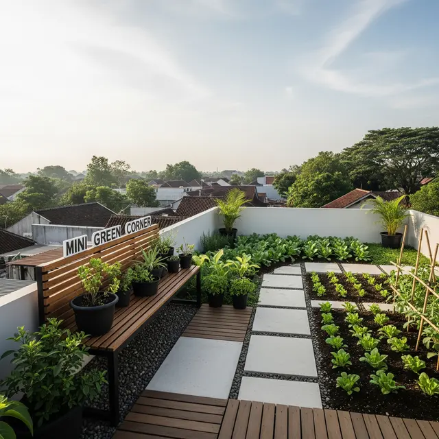 9 Ide Kebun Minimalis di Rooftop, Sulap Atap Jadi Oasis Hijau