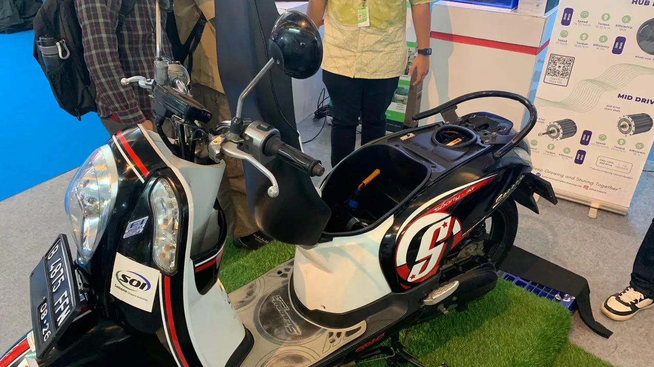 Motor Scoopy hasil konversi ke tenaga listrik