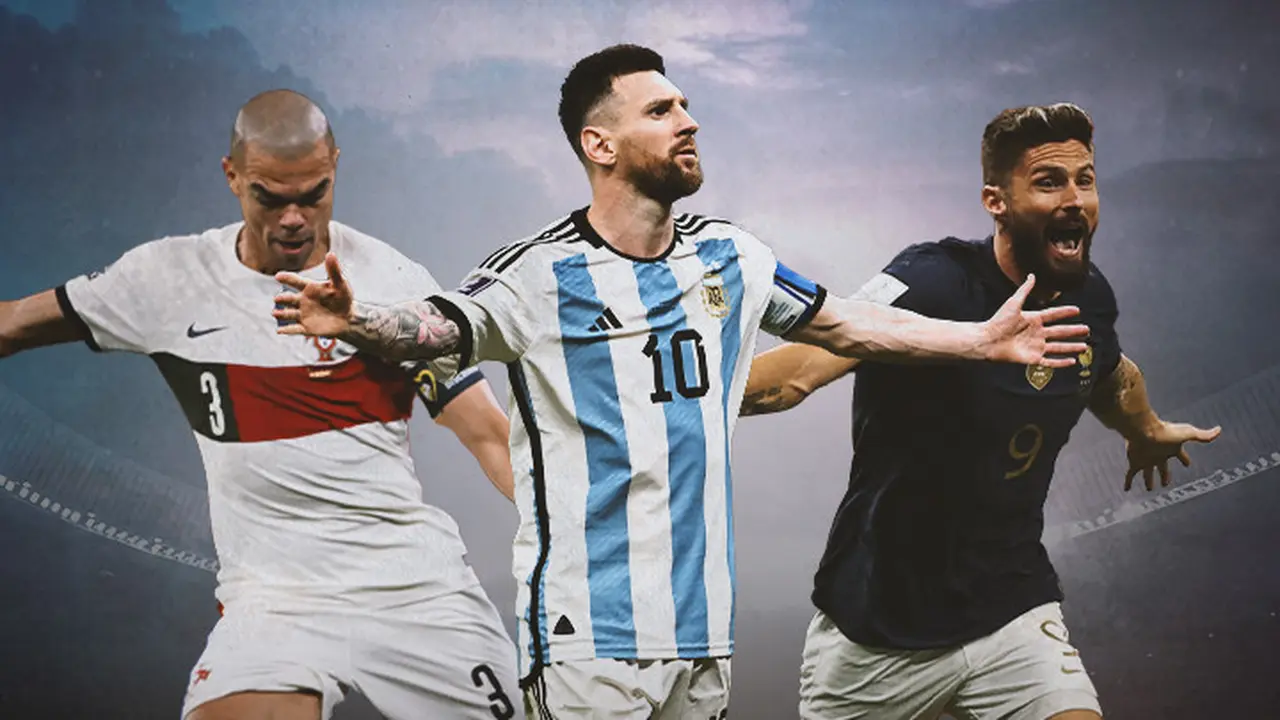 Ilustrasi - Pepe, Lionel Messi, Olivier Giroud
