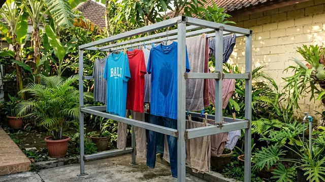 Jemuran DIY dari Besi Hollow