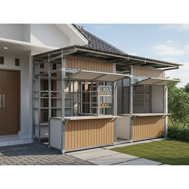 Desain Warung Baja Ringan Sederhana Depan Rumah