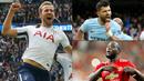 Berikut ini deretan top scorer Premier League 2017/2018 hingga pekan kesembilan. (Kolase foto-foto AP dan AFP)