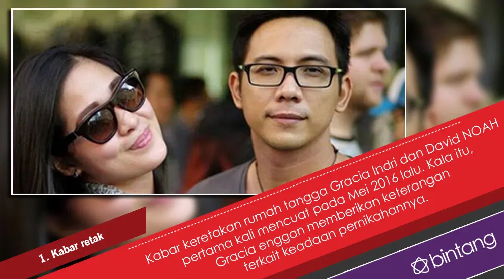 Jatuh Bangun Gracia Indri dan David NOAH Pertahankan Rumah Tangga. (Foto: Instagram/graciaz14, Desain: Nurman Abdul Hakim/Bintang.com)