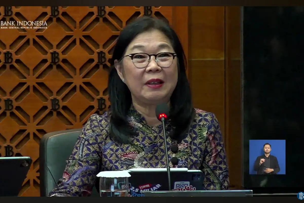 Deputi Gubernur BI Filianingsih Hendarta dalam Pengumuman Hasil RDG Oktober 2024, di Gedung Bank Indonesia, Jakarta, Rabu (16/10/2024). (Foto: Liputan6.com/Tira Santia)