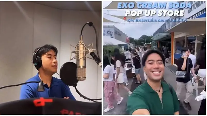 8 Momen Vidi Aldiano Liburan Sekaligus Kerja di Korea Selatan, Kunjungi Pop-Up Store EXO