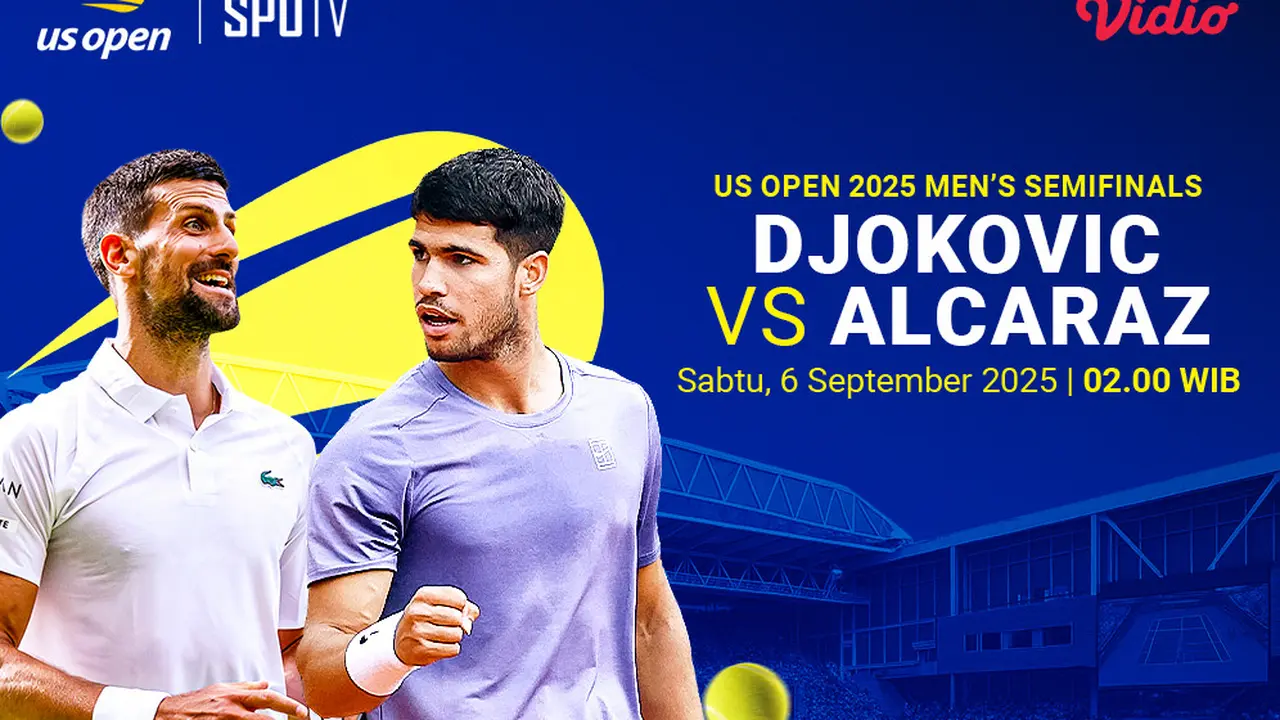 Live streaming US Open 2025 semifinals eksklusif di Vidio. (dok. vidio.com)