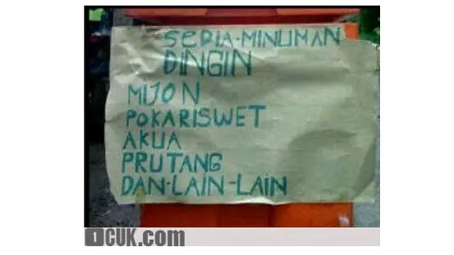 Kesalahan Tulisan di Menu Makanan Ini Malah Bikin Bingung