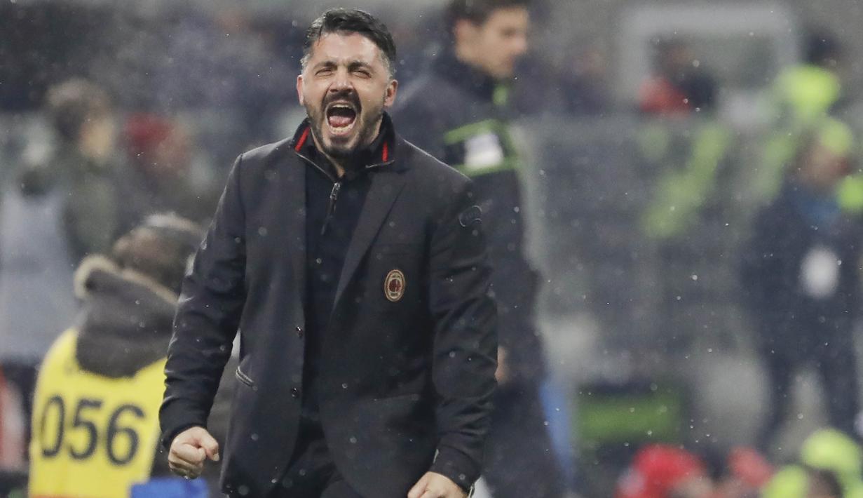 Pelatih AC Milan, Gennaro Gattuso(AP/Luca Bruno)