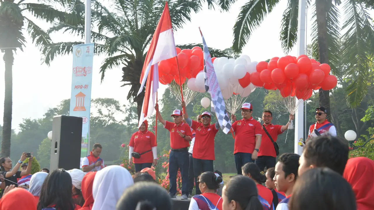 Sosialisasi 4 Pilar MPR RI Melalui Jalan Sehat Berlangsung Seru dan Meriah