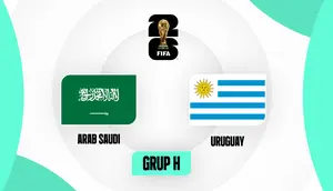 Timnas Arab Saudi vs Timnas Uruguay di Piala Dunia 2026. (Bola.com/Dok.Bola.com).