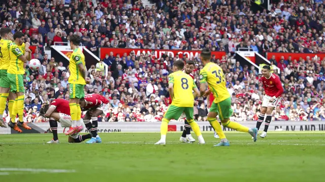 FOTO: Cristiano Ronaldo Hattrick, Manchester United Taklukkan Norwich City di Old Trafford
