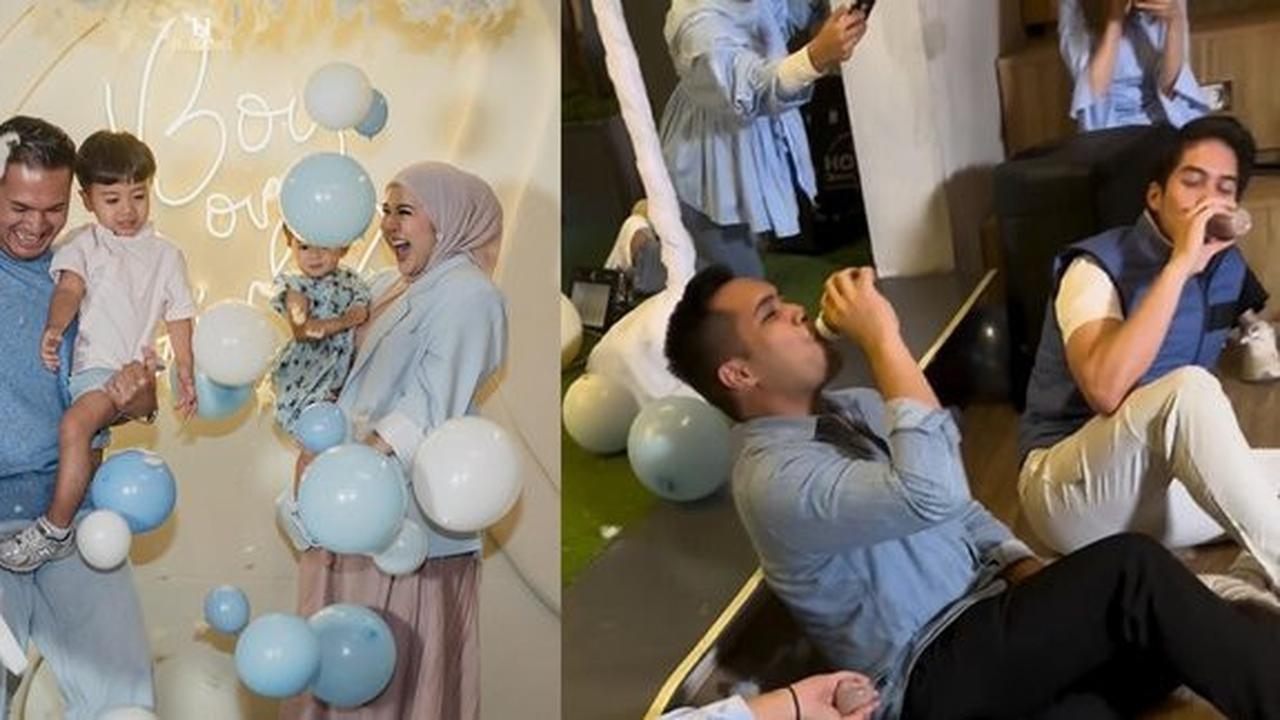 Kemeriahan Gender Reveal Kehamilan Ketiga Kesha Ratuliu, El Rumi Jadi Pusat Perhatian Saat Minum Menggunakan Dot