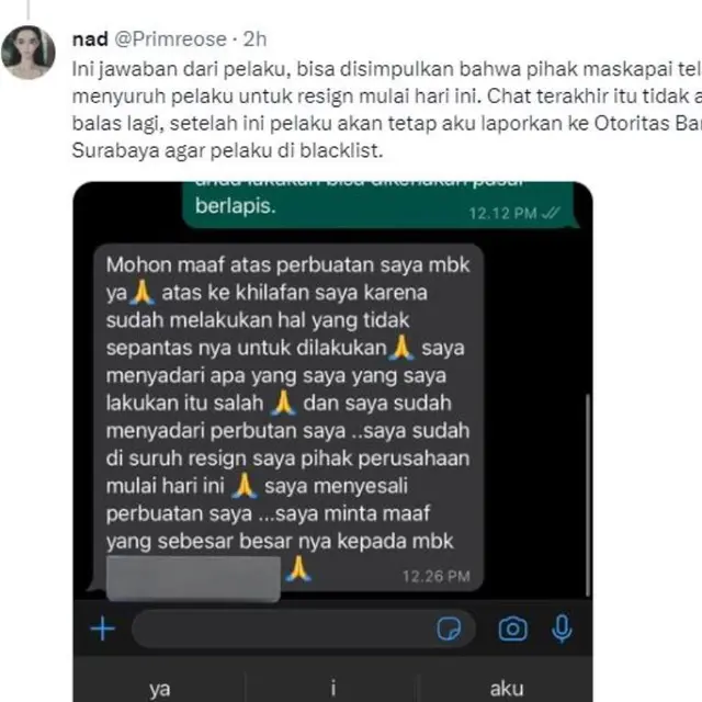 Heboh Penumpang Pesawat Mengaku Jadi Korban Kekerasan Seksual Staf Lion Air di Bandara Juanda