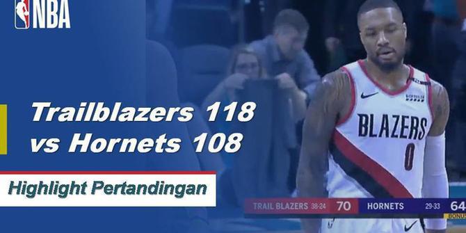 Cuplikan Pertandingan NBA : Trail Blazers 118 vs Hornets 108