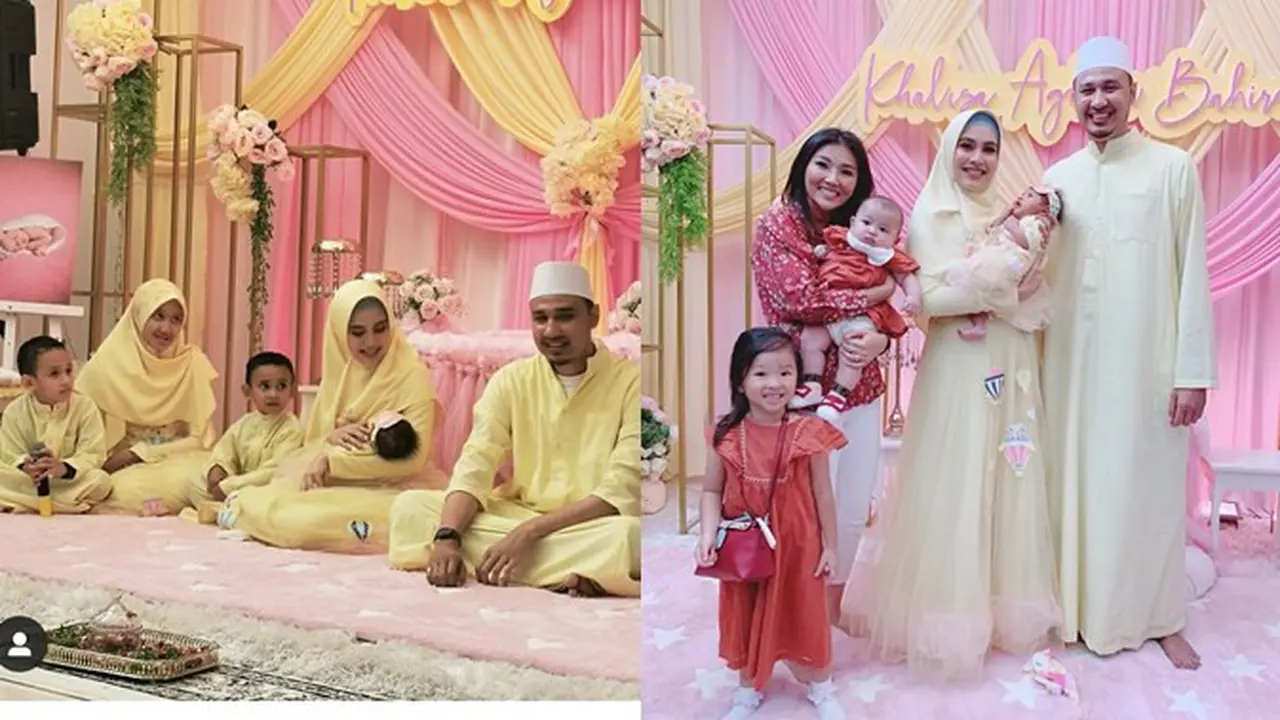 7 Potret Mewah Akikah Anak Kartika Putri, Bernuansa Pink dan Kuning