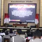 Kapolda Kaltara saat memberikan sambutan dalam pembekalan anggota Polri di Kaltara tentang bahaya stunting.