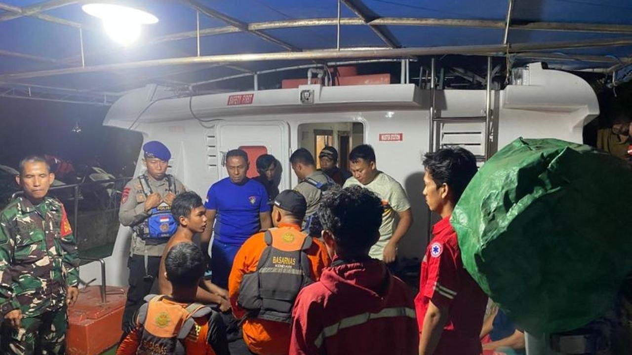 Basarnas Kendari Kerahkan Tim Cari Dua Pemancing Tenggelam di Perairan Kolaka