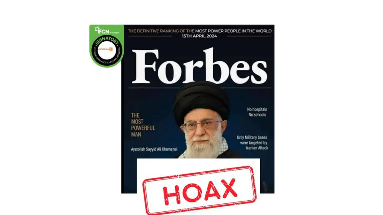 Cek Fakta sampul majalah Forbes