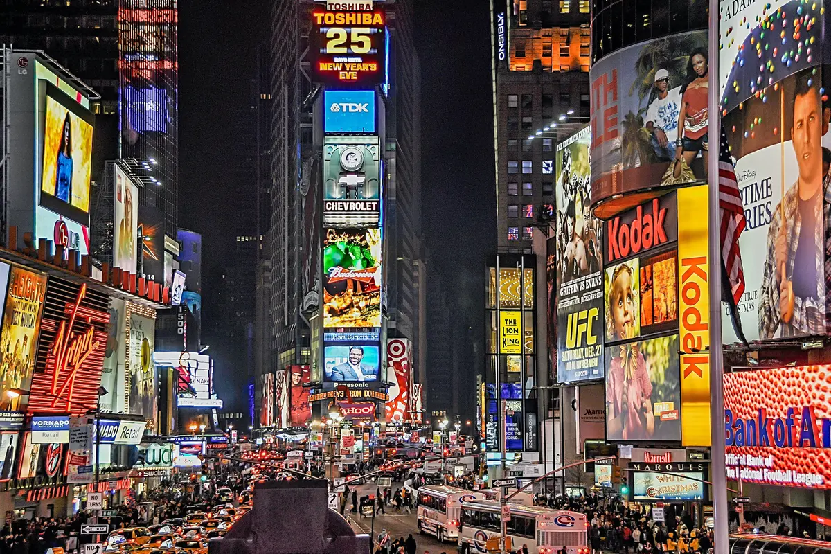 Ilustrasi Times Square New York.