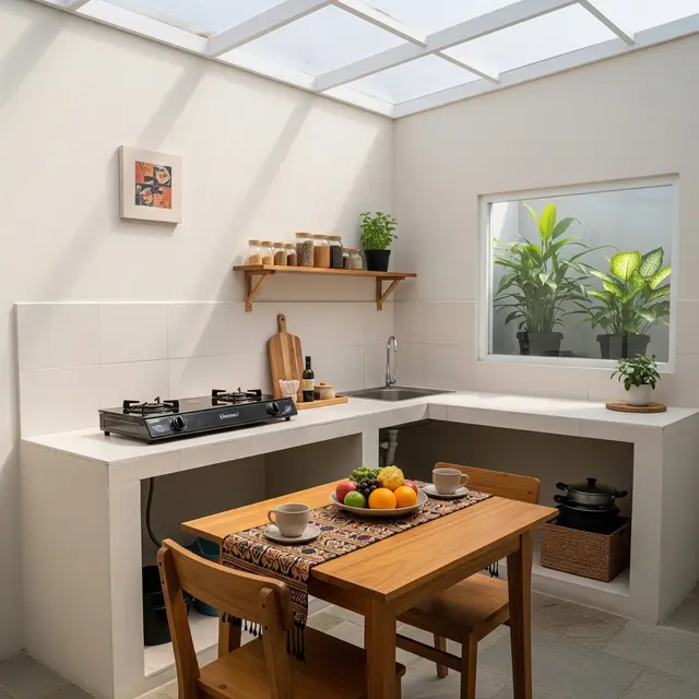 6 Contoh Dapur Kecil Belakang Rumah Tidak Pengap dan Tidak Becek, Sederhana Tetap Nyaman