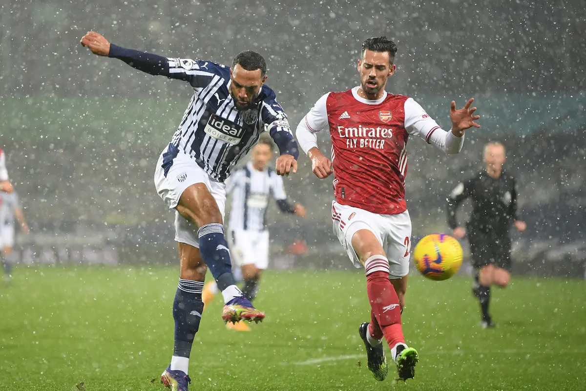 Foto Liga Inggris: Lacazette Cetak Brace, Arsenal Menang 4-0 Atas West Bromwich Albion