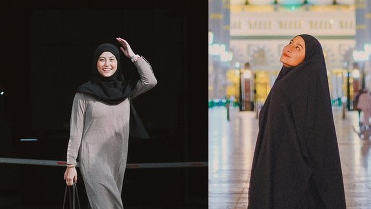 Awkarin Jalani Ibadah Umrah Pertama Kali, Kenakan Hijab- Auranya Bikin Adem