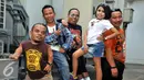 The Baba Band bergaya saat menjalani sesi pemotretan dengan Liputan6.com di SCTV Tower ,  Jakarta, Senin (31/8/2015). (Liputan6.com/Panji Diksana)