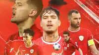 Timnas Indonesia - Justin Hubner, Shayne Pattynama, Rafael Struick, Thom Haye, Jordi Amat (Bola.com/Adreanus Titus)