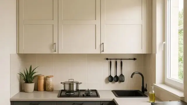 Model Dapur Rumah Type 36 Sederhana dengan Kabinet Gantung