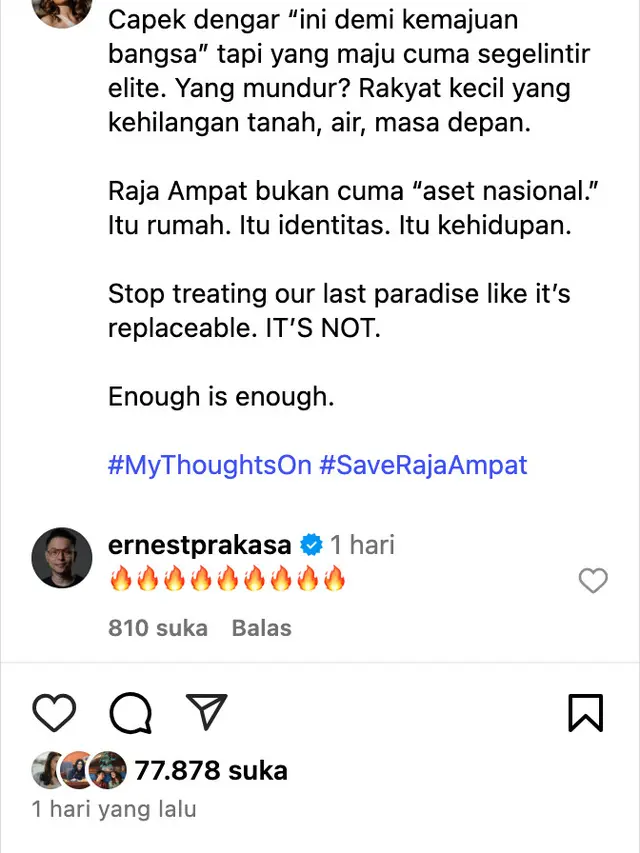 Unggahan Cinta Laura. (Foto: Dok. Instagram @claurakiehl)