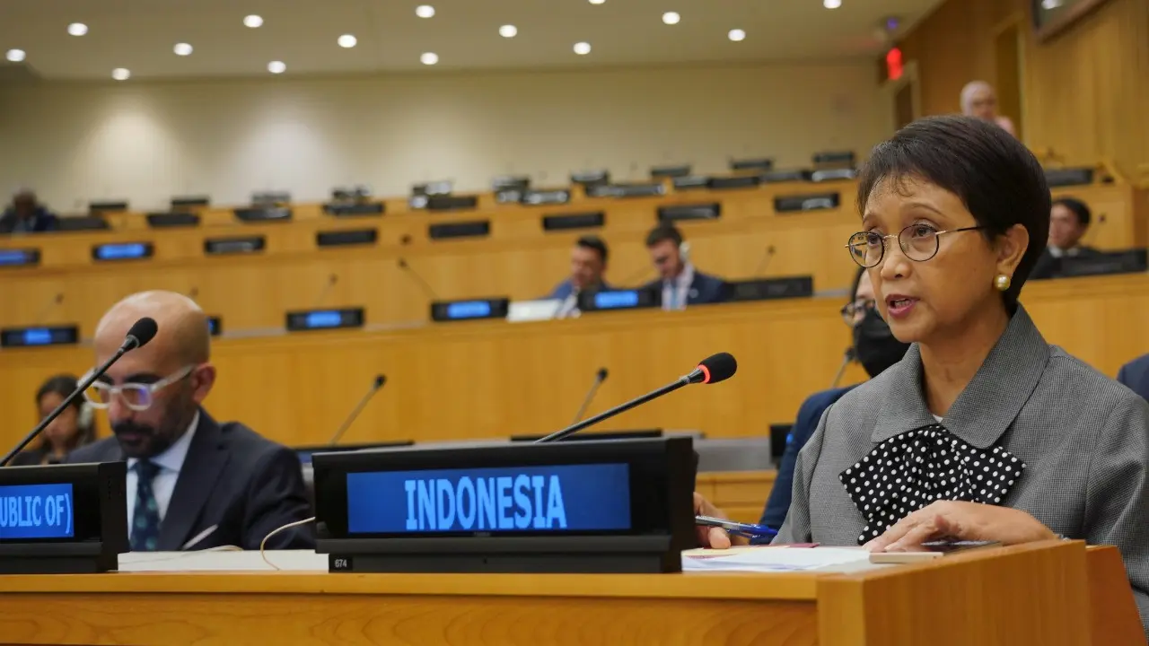 Menlu Retno Marsudi menyuarakan paradigma baru demi mencegah konflik dan perang di Forum Gerakan Non-Blok di New York, (21/9/2022). (Dok: Kemlu RI)