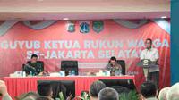 Penjabat (Pj) Gubernur DKI Jakarta Heru Budi Hartono menitip pesan kepada seluruh perangkat RT/RW khususnya yang berada di Jakarta Selatan (Jaksel)&nbsp;jelang KTT ASEAN 2023. (Liputan6.com/Winda Nelfira)