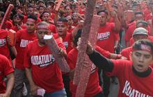 FOTO: PDIP Gelar Teatrikal Penyerbuan 27 Juli 1996, Peringatan Peristiwa "Kudatuli", Hasto hingga Ganjar Hadir