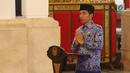 Presiden Jokowi membuka Rapat Kerja Nasional Korps Pegawai Republik Indonesia (KORPRI) di Istana Negara, Selasa (26/2). Jokowi meminta seluruh aparatur negara mampu merespons perkembangan teknologi yang berjalan sangat cepat. (Liputan6.com/Angga Yuniar)