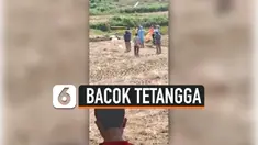 BEREBUT RUMPUT, PRIA BACOK TETANGGANYA HINGGA TEWAS
