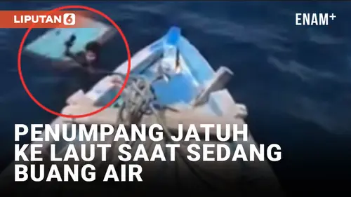VIDEO: Sedang Buang Air, Penumpang Kapal di Wakatobi Jatuh ke Laut Akibat Terhempas Ombak