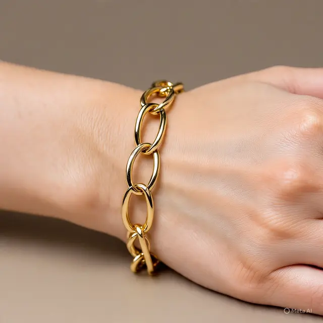 Gelang Emas Rantai Besar untuk Tangan Kecil