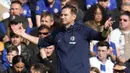 Ekspresi pelatih Chelsea, Frank Lampard, saat melawan Brighton and Hove Albion pada pekan ke-31 Premier League 2022/2023, di Stadion Stamford Bridge, Sabtu (15/4/2023). Chelsea menelan kekalahan ketiga beruntun di bawah asuhan Frank Lampard. (AP Photo/Kirsty Wigglesworth)