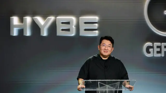 Bang Si Hyuk. (Vivien Killilea/Getty Images for HYBE x Geffen Records/AFP Vivien Killilea / GETTY IMAGES NORTH AMERICA / Getty Images via AFP