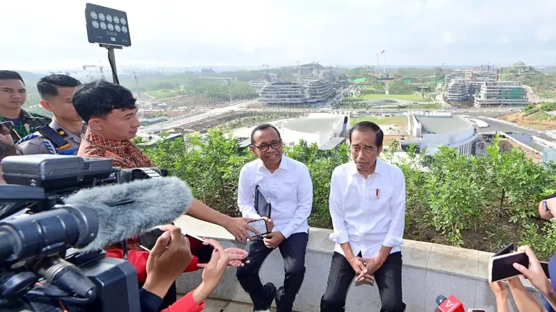 Presiden Joko Widodo atau Jokowi di Ibu Kota Nusantara (IKN), Kalimantan Timur, Senin (29/7/2024)