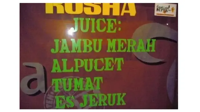 6 Tulisan Typo di Gerobak Jualan Minuman Ini Bikin Pembeli Mikir Dua Kali