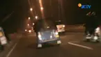 Sebuah bajaj yang digunakan untuk mudik melintas di Jalan Lingkar Tanjung Pura, Karawang, Jawa Barat, Kamis 22 Juni 2017.