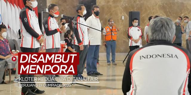 VIDEO: Kloter Kedua Para Atlet Indonesia yang Berjuang di Olimpiade Tokyo 2020 Disambut Menpora