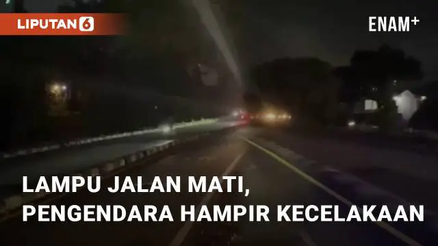 VIDEO: Viral Lampu Penerang Jalan Mati, Pengendara Hampir Tabrak Pejalan Kaki