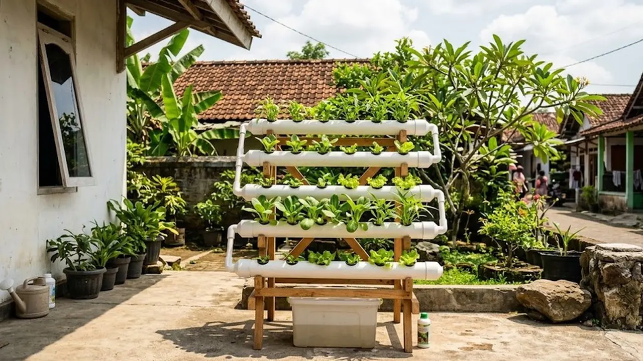 Cara Membuat Kebun Hidroponik Hemat Biaya Tanpa Pompa Air